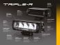 Labeled diagram of the lamp detailing its key features, including lens, housing, heat sink, mounting bracket, and power connector.