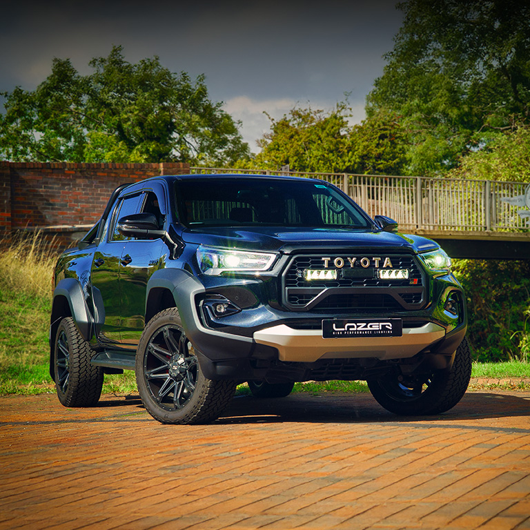 OE-style finish with powerful, road-legal Triple-R 750 LED lights.